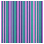 Orchid, Plum, Midnight Blue & Dark Cyan Lines Stoff (Muster)
