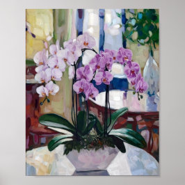 Orchid Poster - Soft Impressionist Floral Scene