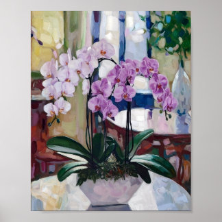 Orchid Poster - Soft Impressionist Floral Scene
