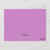 Orchid Postkarte (Rückseite)
