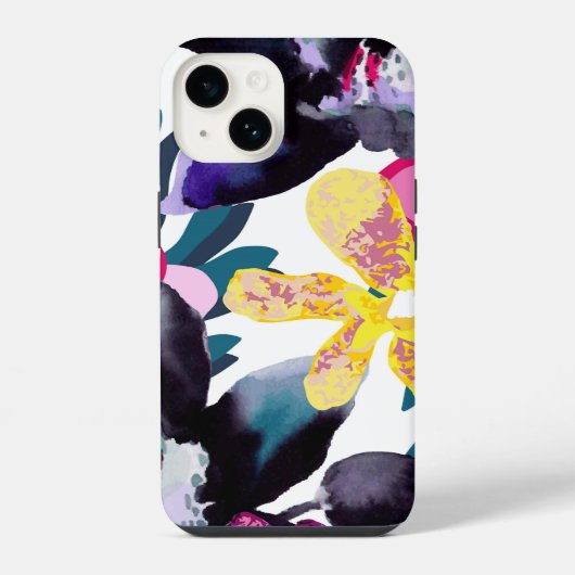 Orchid Print iPhone Case Hülle (Rückseite)