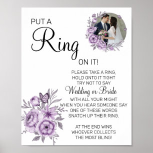Orchid Put a Ring Brautparty-Spielschild Poster