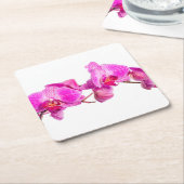 Orchid Rechteckiger Pappuntersetzer (angewinkelt)