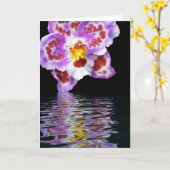 Orchid Reflection Karte (Gelbe Blume)