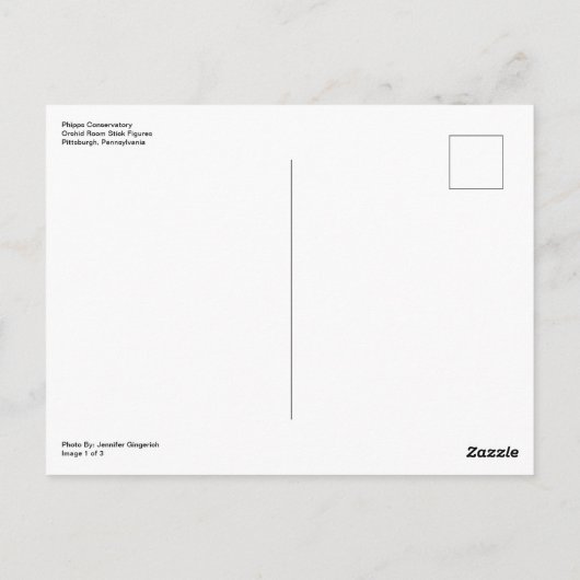 Orchid Room Strichmännchen 1 | Phipps Conservatory Postkarte (Rückseite)
