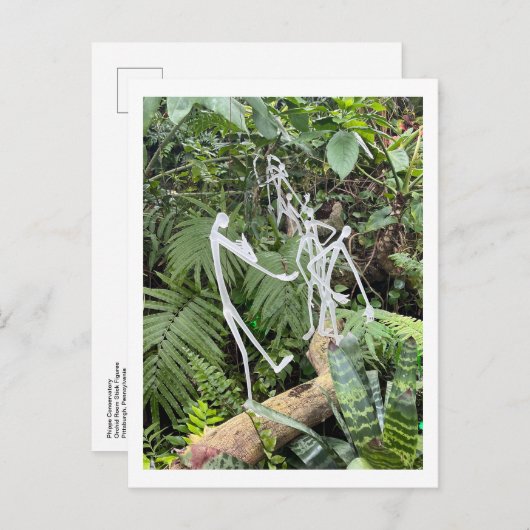 Orchid Room Strichmännchen 3 | Phipps Conservatory Postkarte (Vorne/Hinten)