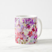 Orchid-Sakura Aquarellbilder Kaffeetasse (VorderseiteRechts)