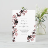 Orchid Sangria Tint Wedding Einladung (Stehend Vorderseite)