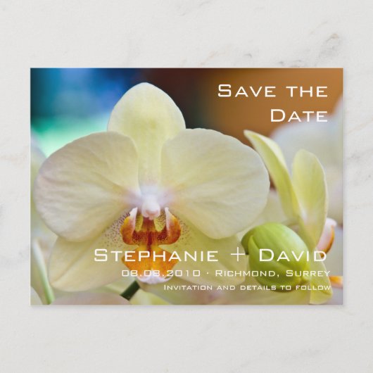 Orchid ・ Save the Date Karte (Vorderseite)