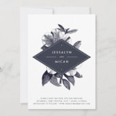 Orchid-Save the Date-Karte Mitternacht Save The Date (Vorderseite)