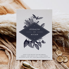 Orchid-Save the Date-Karte Mitternacht Save The Date