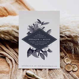 Orchid-Save the Date-Karte Mitternacht Save The Date