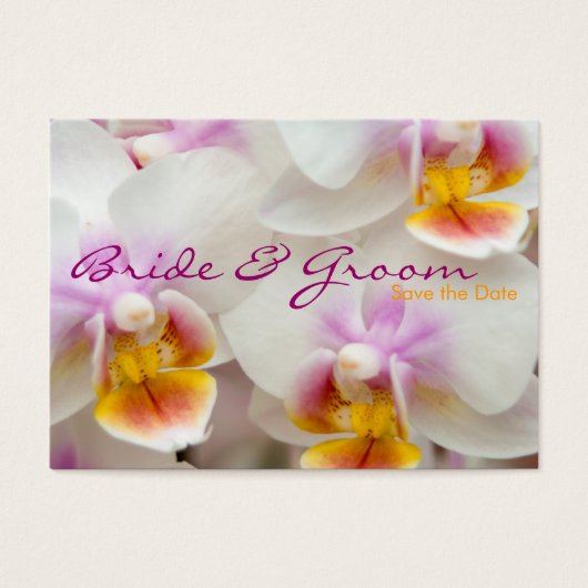 Orchid ・ Save the Date Mini-Karte (Vorderseite)