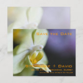 Orchid Save the Date Postkarte (Vorne/Hinten)