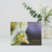 Orchid Save the Date Postkarte (Stehend Vorderseite)