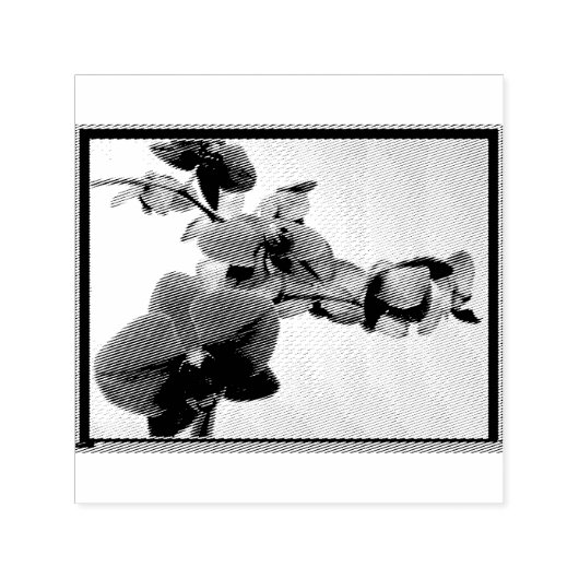 Orchid Self Inking Rubber Stamp Permastempel (Design)