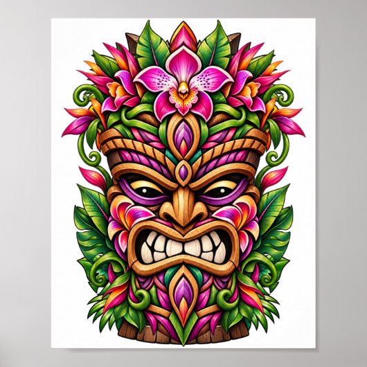 Orchid Shield Tiki Poster (Vorne)