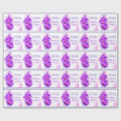 Orchid stilisierte lila Hochzeitspackung Geschenkpapier (Flach)