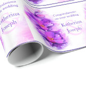 Orchid stilisierte lila Hochzeitspackung Geschenkpapier (Rolleneckpunkt)