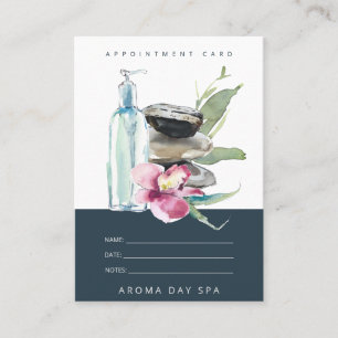ORCHID STONE NAVY WATERCOLOR WELLNESS-CENTER MASSA TERMINKARTE