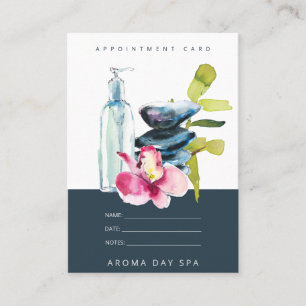 ORCHID STONE NAVY WATERCOLOR WELLNESS-CENTER MASSA TERMINKARTE