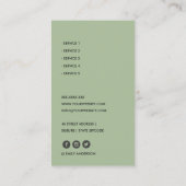 ORCHID STONE NAVY WATERCOLOR WELLNESS-CENTER MASSA VISITENKARTE (Rückseite)