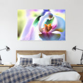 Orchid Stretched Canvas Print Leinwanddruck (Insitu (Schlafzimmer))
