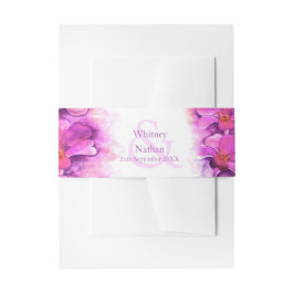 Orchid stylisierte lose Wasserfarbband Einladungsbanderole