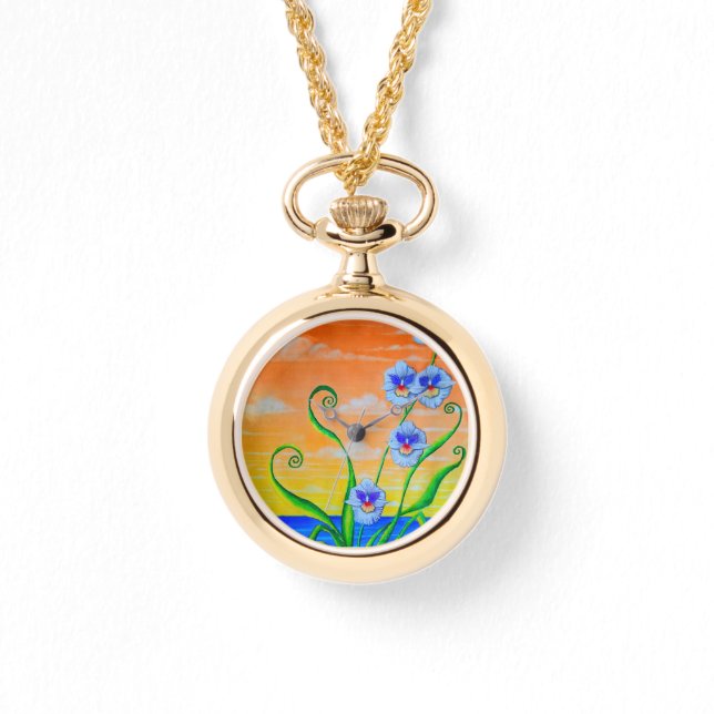 Orchid Sunset Armbanduhr (Vorderseite)