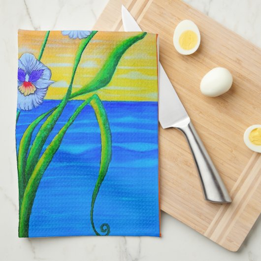 Orchid Sunset Geschirrtuch (Viertel Falte)