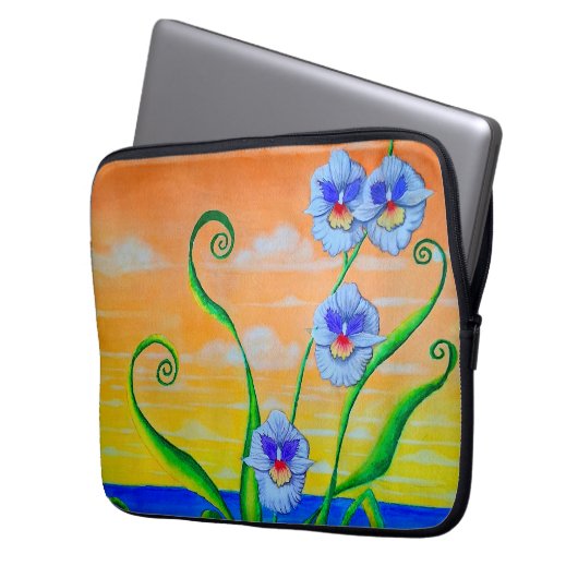 Orchid Sunset Laptopschutzhülle (Vorderseite Links)