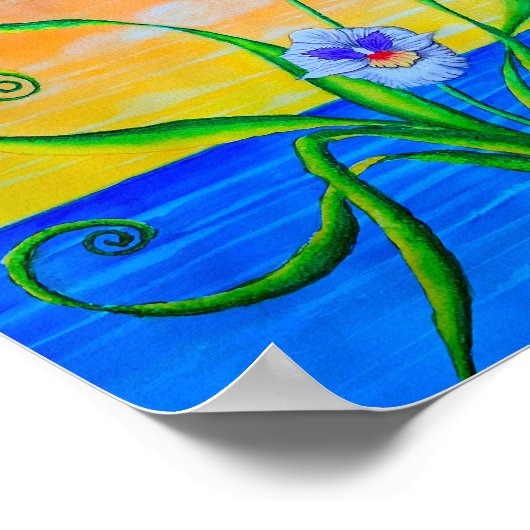 Orchid Sunset Poster (Ecke)