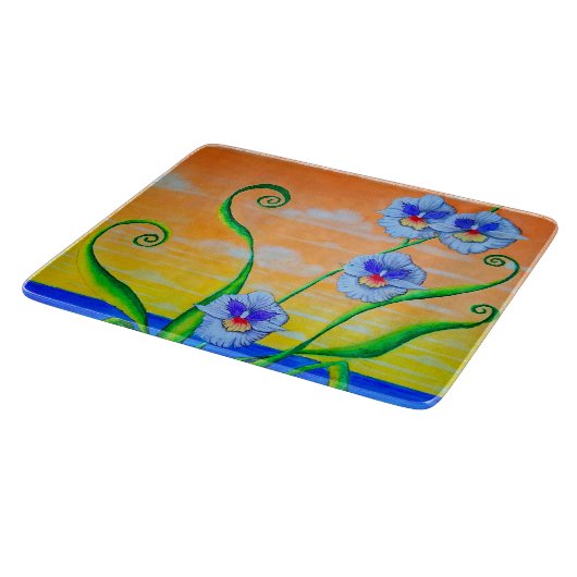 Orchid Sunset Schneidebrett (Ecke)