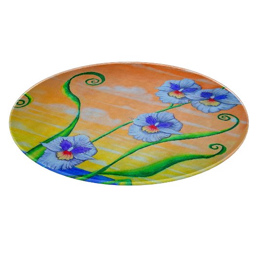 Orchid Sunset Schneidebrett (Ecke)