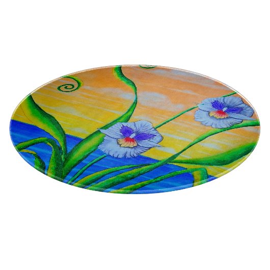 Orchid Sunset Schneidebrett (Ecke)