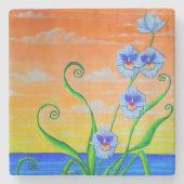 Orchid Sunset Steinuntersetzer (Vorderseite)