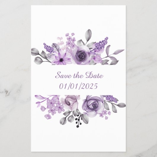 Orchid The Apron Bridal Shower game card Flyer (Hinten)