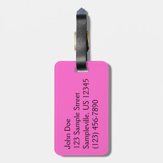 Orchid Tree Blossom Tropical Floral Gepäckanhänger (Rückseite vertikal)