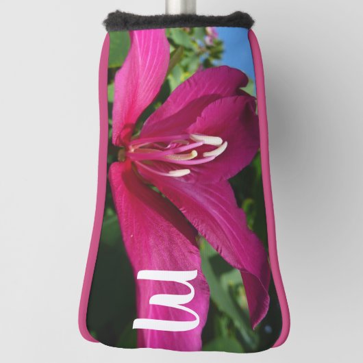 Orchid Tree Blossom Tropical Floral Golf Headcover (Rotieren 90)