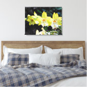 Orchid Trio Wrapped Canvas Print Leinwanddruck (Insitu (Schlafzimmer))