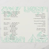 Orchid und Aquamarine Bohemische Blume Hochzeitspr (Rückseite)