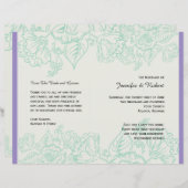 Orchid und Aquamarine Bohemische Blume Hochzeitspr (Vorne/Hinten)