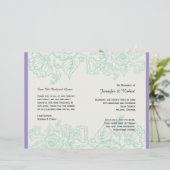Orchid und Aquamarine Bohemische Blume Hochzeitspr (Stehend Vorderseite)