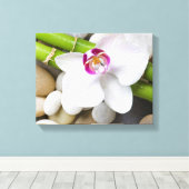 Orchid und Bamboo Leinwanddruck (Insitu (Holzboden))