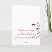 Orchid und Butterfly Karte (Rückseite)