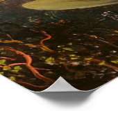 ORCHID UND DREI HUMMINGBIRDS POSTER (Ecke)