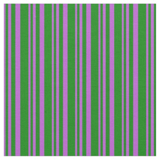 Orchid und grüne farbige Linien Stoff (Nahaufnahme)