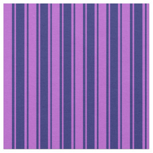 Orchid und Midnight Blue Streifen/Linke Muster Stoff