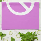 Orchid und White Peace Symbol Geschirrtuch (Gefaltet)