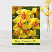 Orchid Valentine's Day Card w/ Victor Hugo Quote Karte (Gelbe Blume)